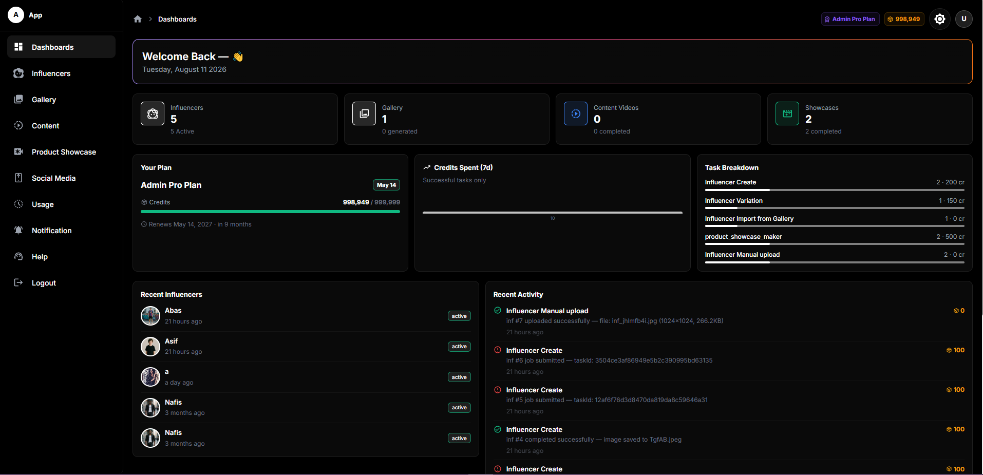 Influner AI screenshot 2